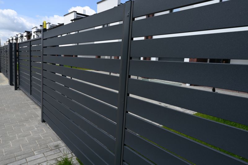 Chain Link Fence with Privacy Slats